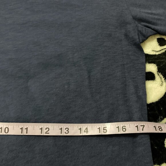 PHARAPHRASE Heathered dark blue peak-a-boo cutout sleeve t-shirt SMALL MEDIUM - Picture 9 of 15